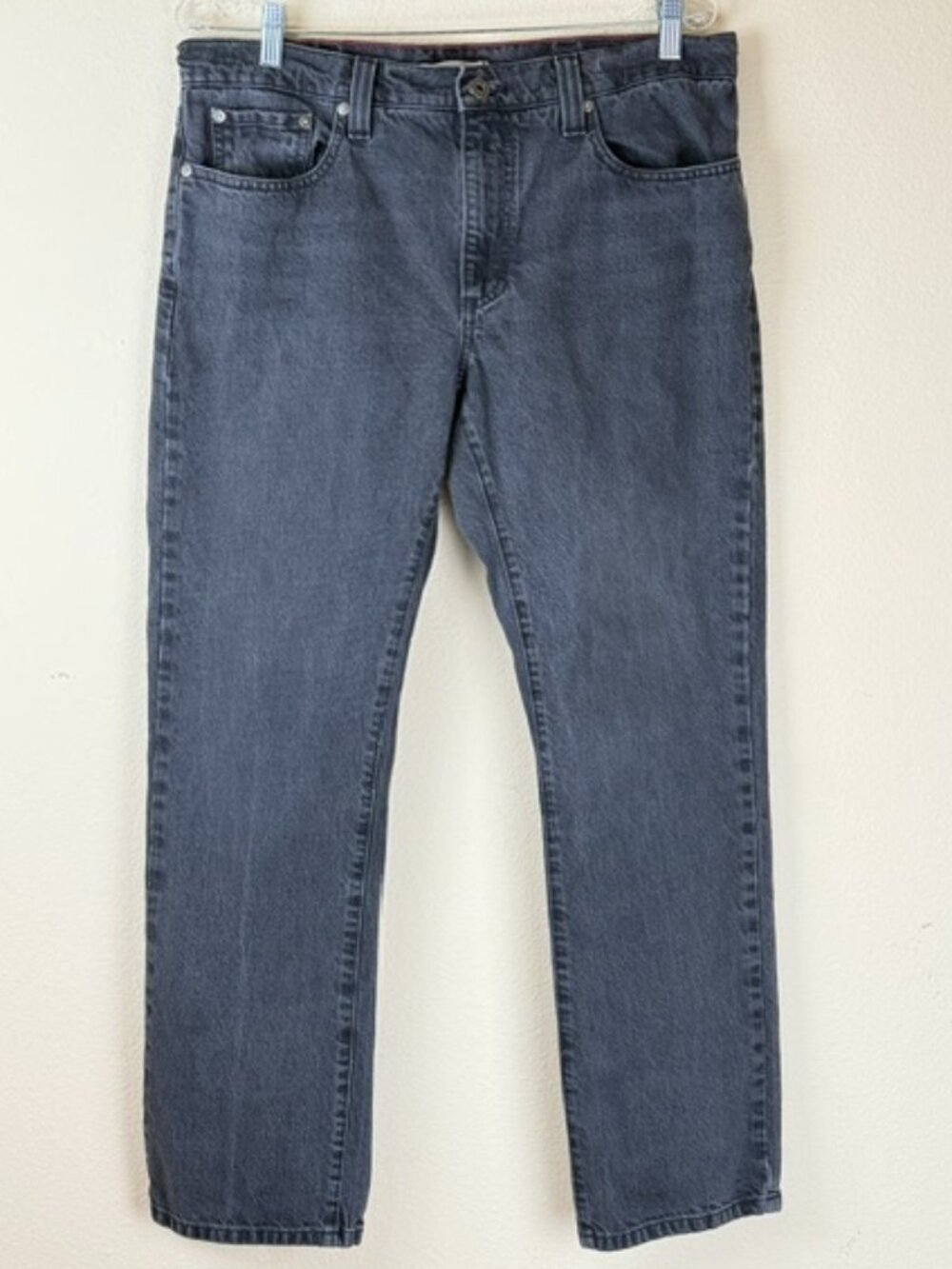 L.L. Bean Jeans Mens 34x29 Washed Black Standard Fit 1912 Denim Straight Leg